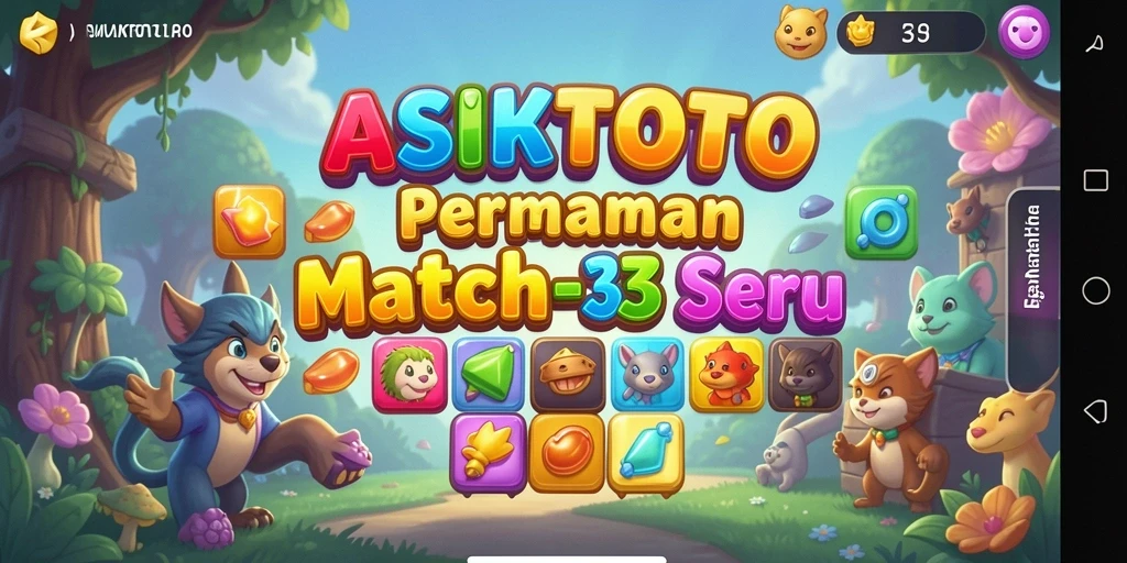 Tampilan gameplay ASIKTOTO yang penuh warna dan menantang.