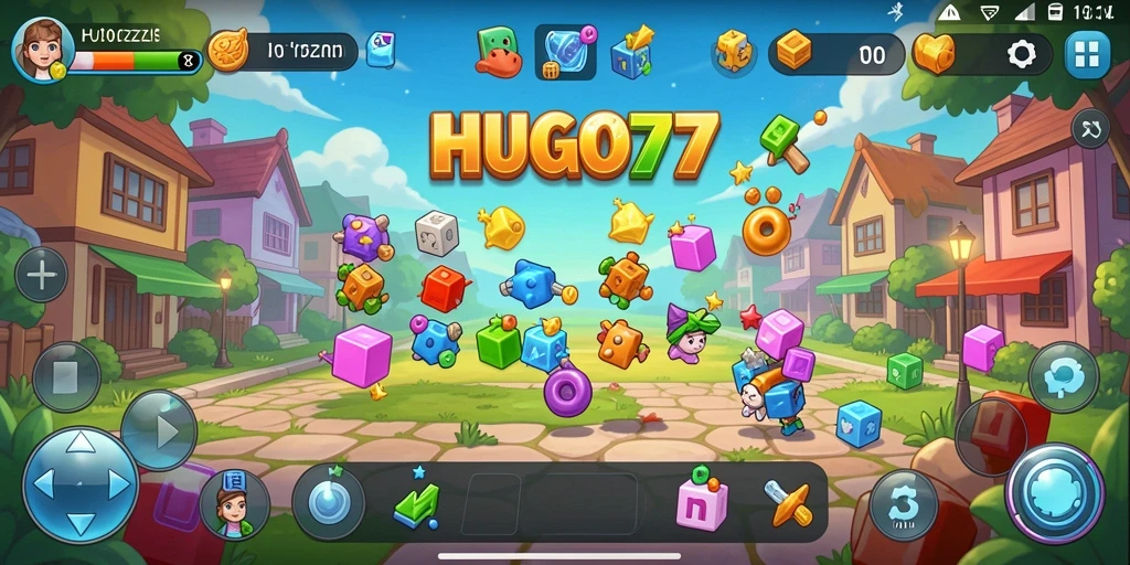 Tampilan gameplay menantang dalam game Puzzle HUGO77.