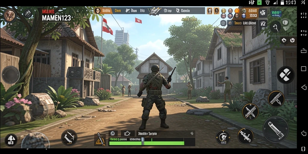 Screenshot menunjukkan momen seru dari gameplay MAMEN123.