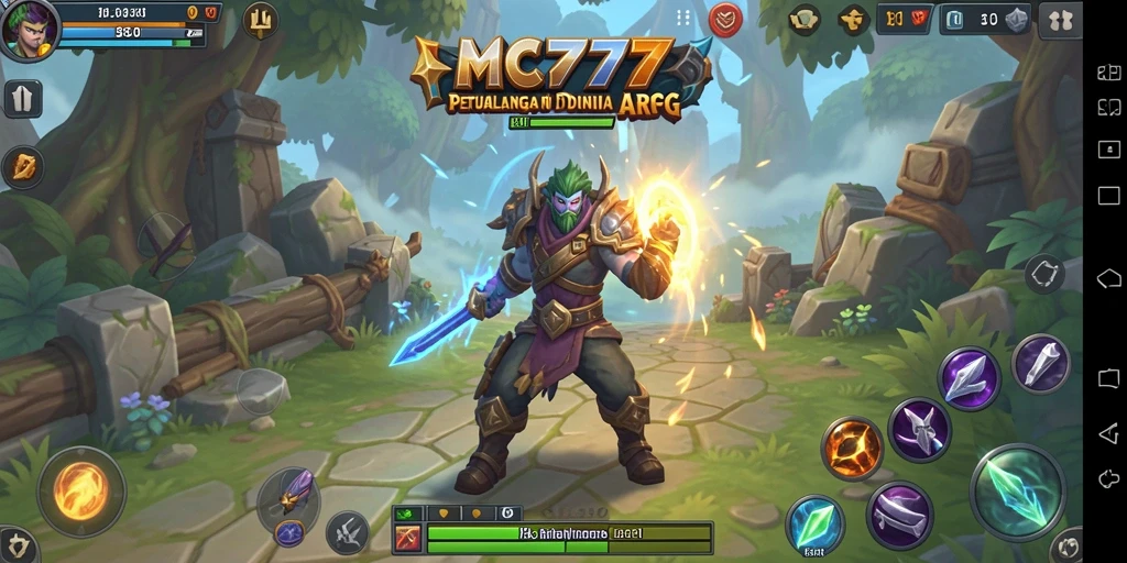 Tampilan gameplay menarik di dunia ARPG yang mendebarkan.